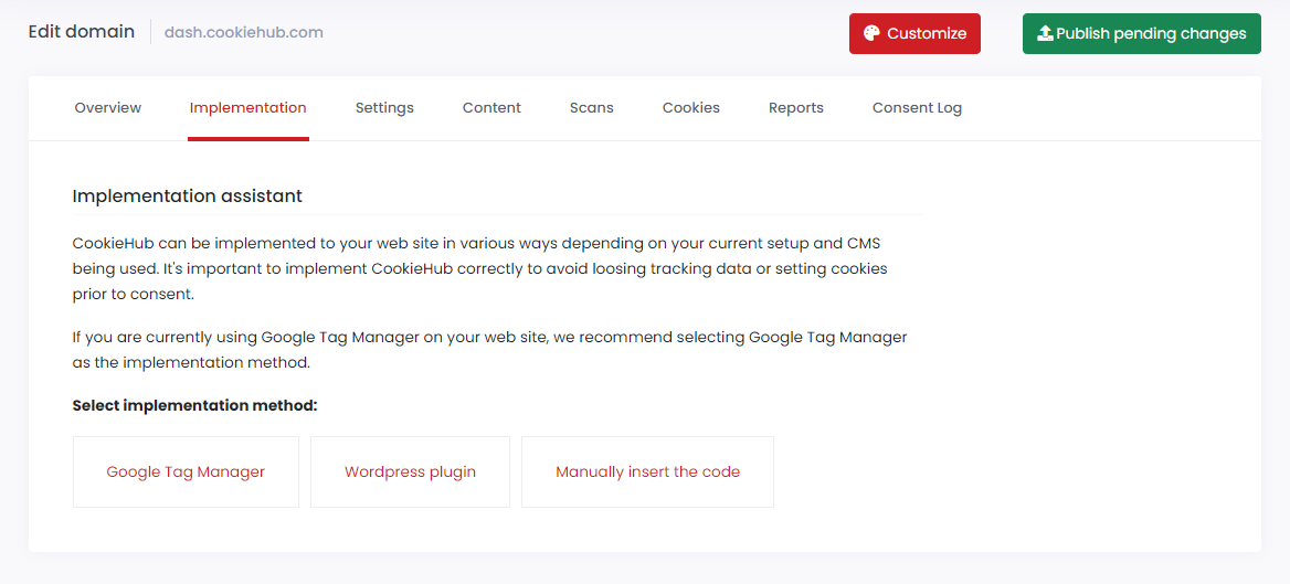 Implementation assistant