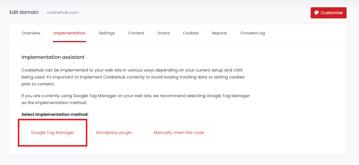 Implementation assistant
