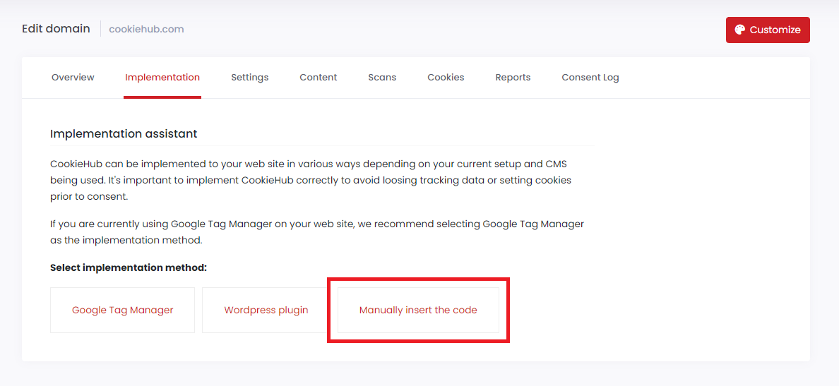 Implementation assistant