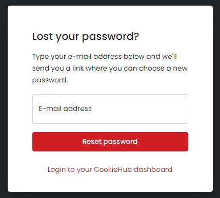 Lost password